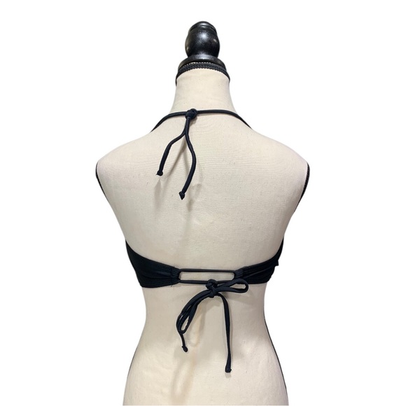 Xhilaration Black Ruffle Bandeau Bikini Top - Picture 2 of 16